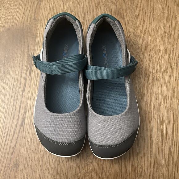 Xero Shoes Women’s 8.5 Cassie Mary Jane Barefoot Minimalist Moon Mist Canvas - Picture 6 of 13